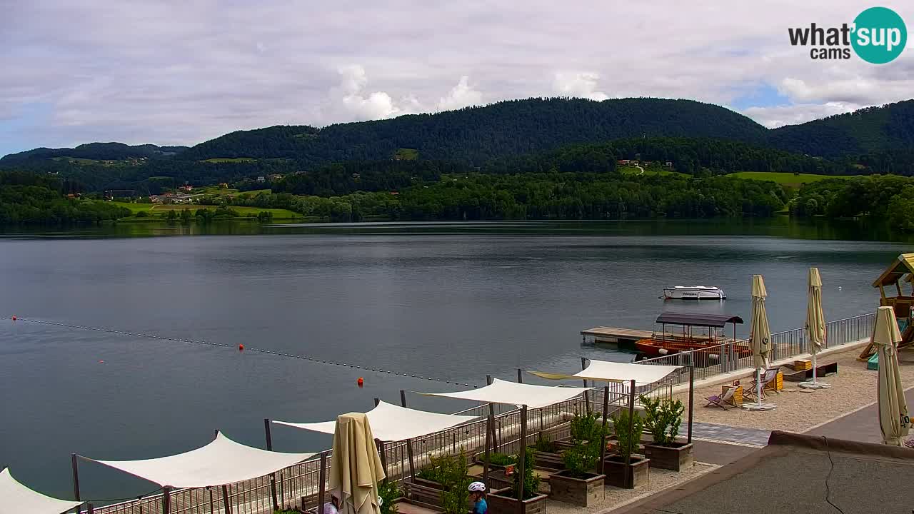 Spletna kamera Velenjsko jezero – Pogled v živo z Velenjske plaže