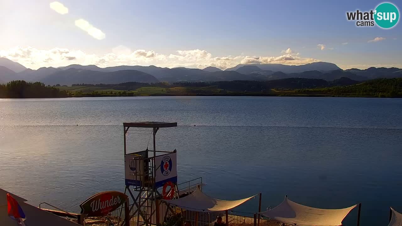 Webcam lago Velenje – Vista en directo desde Velenje Beach