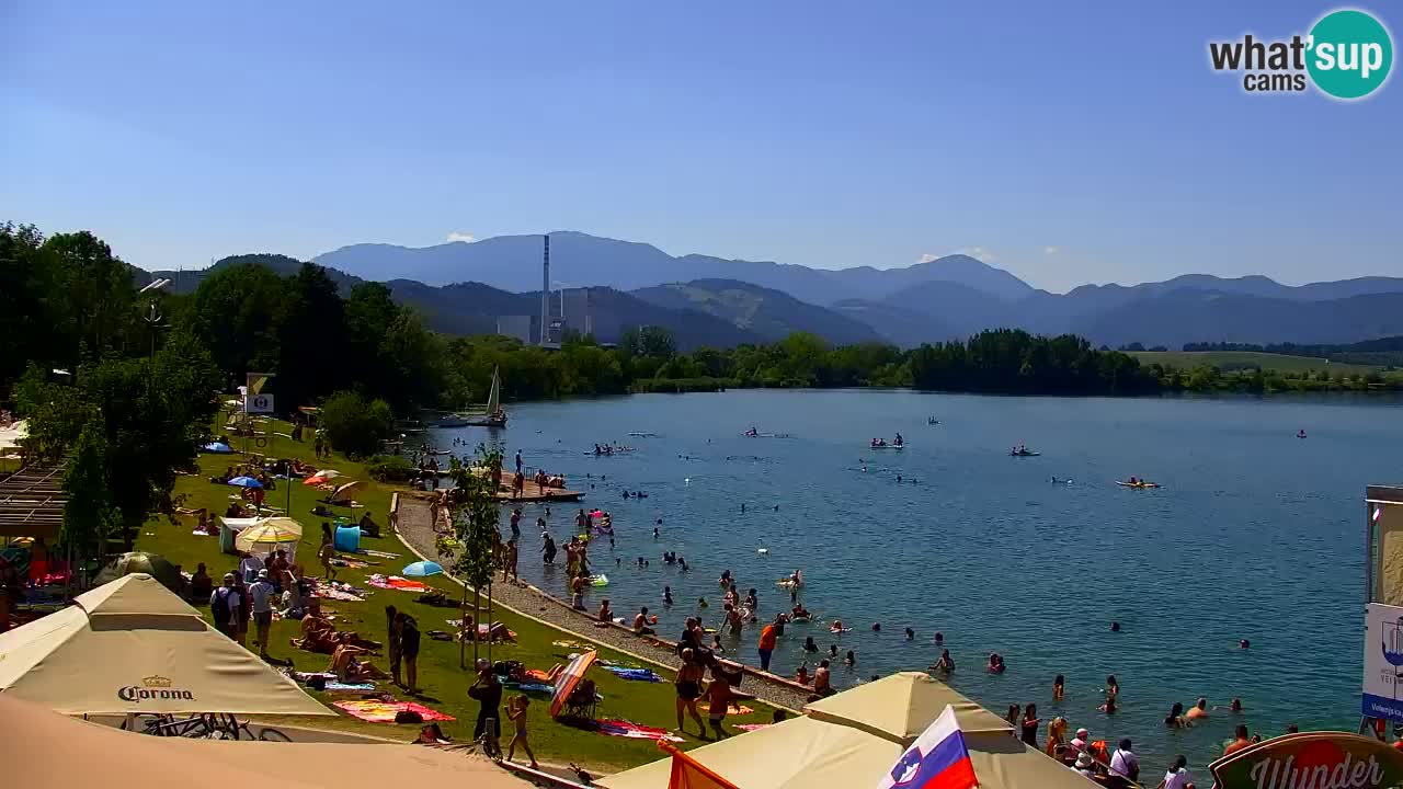 Webcam lac de Velenje – Vue en direct depuis Velenje Beach