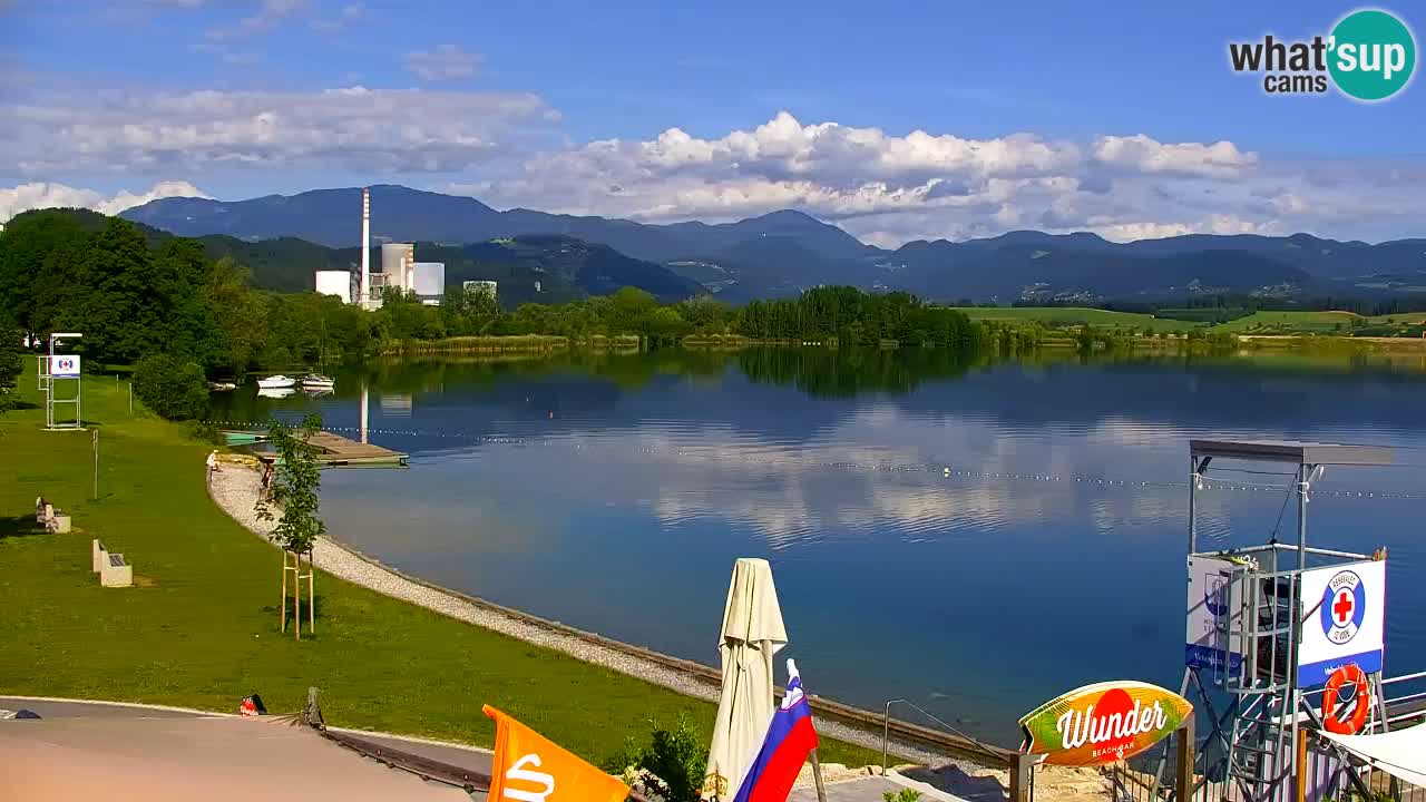 Webcam lago Velenje – Vista en directo desde Velenje Beach