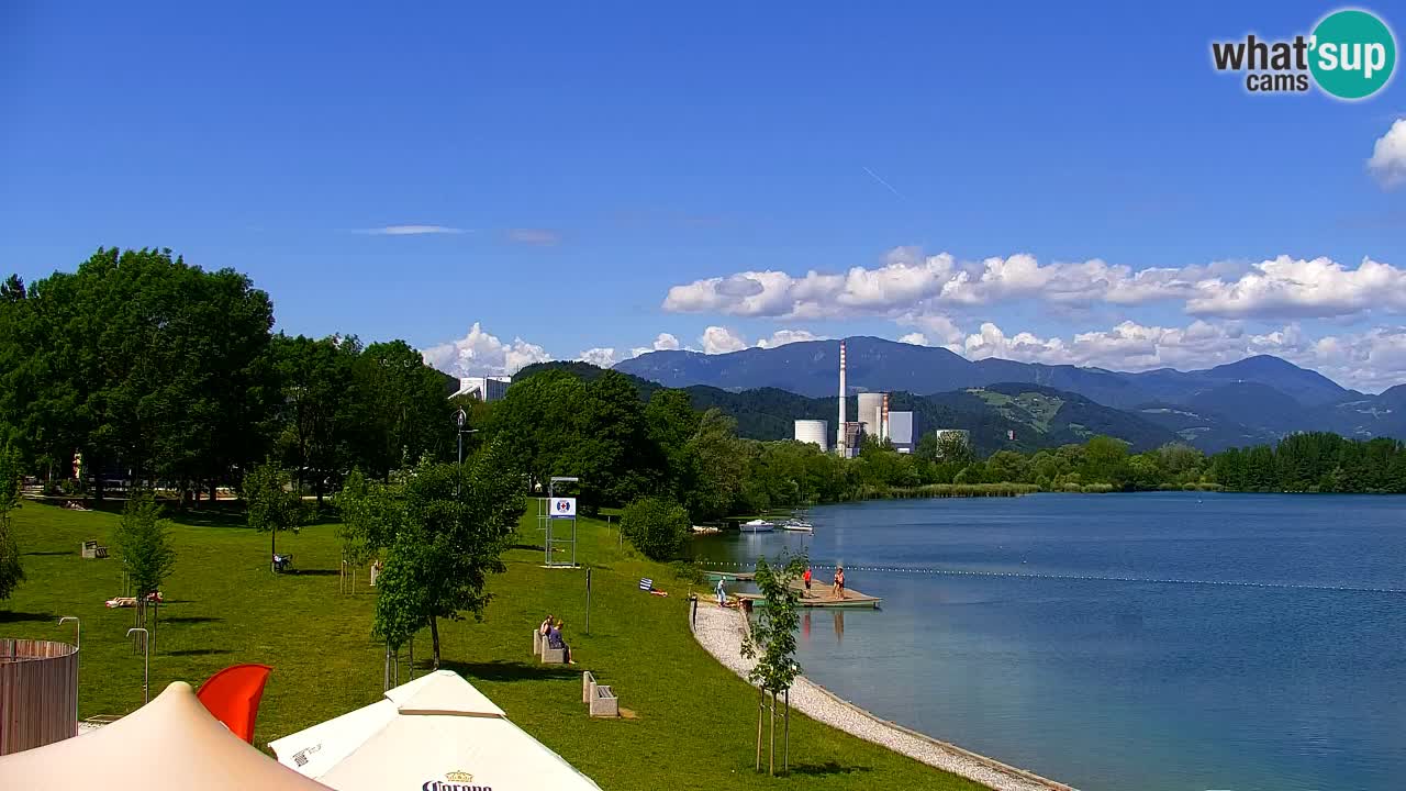 Webcam lago Velenje – Vista en directo desde Velenje Beach