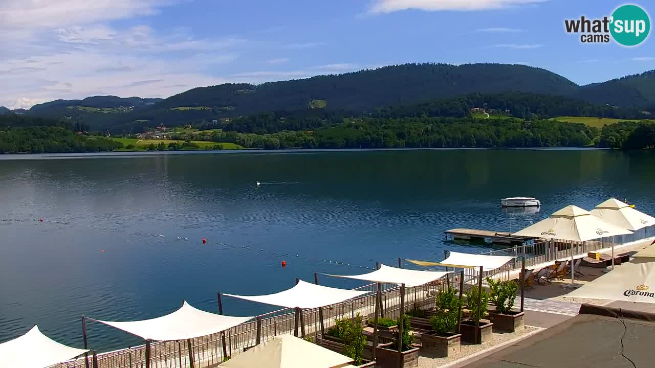Spletna kamera Velenjsko jezero – Pogled v živo z Velenjske plaže