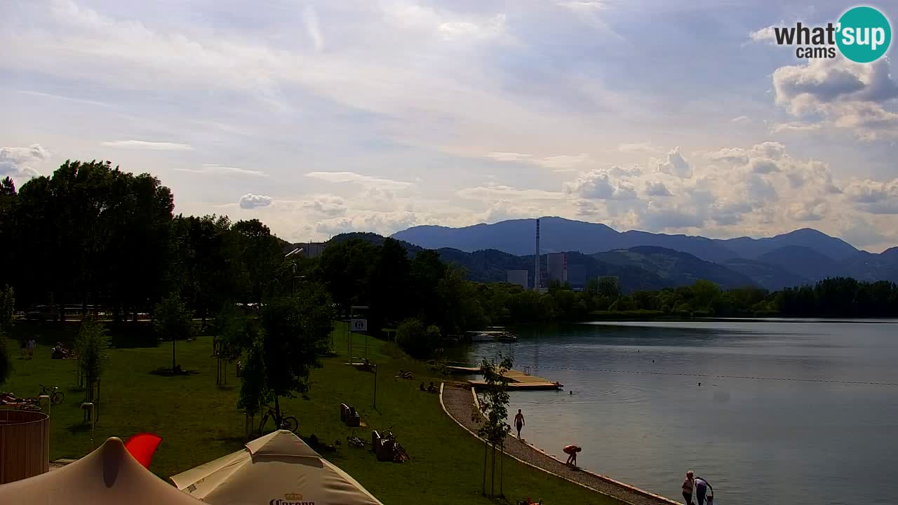 Webcam lago Velenje – Vista en directo desde Velenje Beach