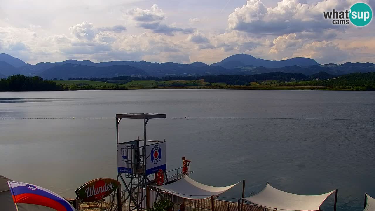 Webcam lago Velenje – Vista en directo desde Velenje Beach