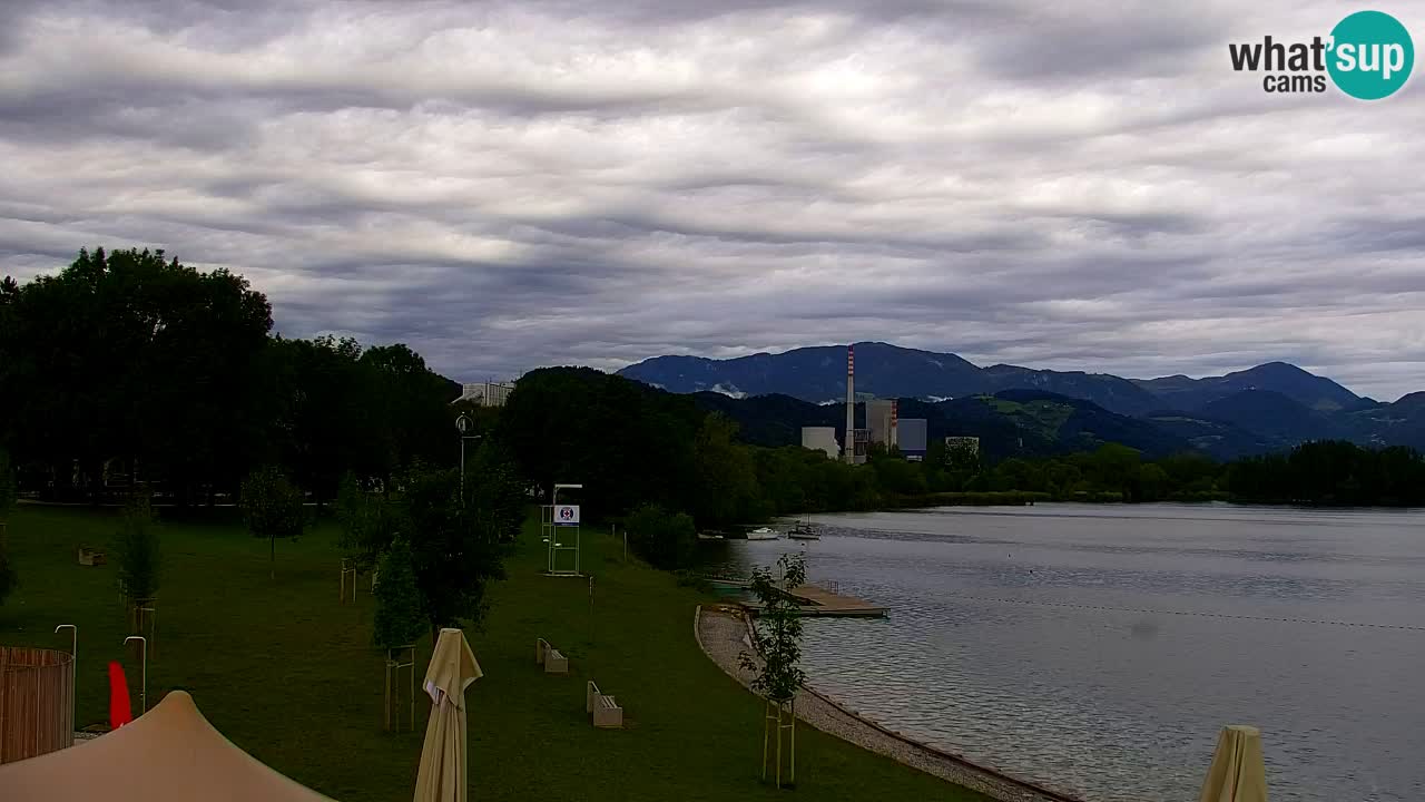 Webcam lago Velenje – Vista en directo desde Velenje Beach