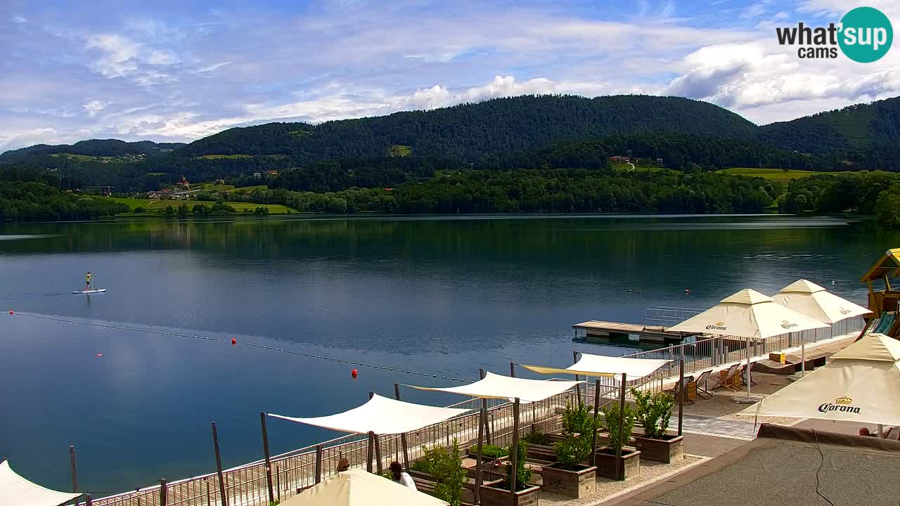 Spletna kamera Velenjsko jezero – Pogled v živo z Velenjske plaže