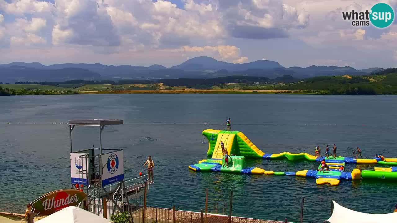 Webcam lago Velenje – Vista en directo desde Velenje Beach
