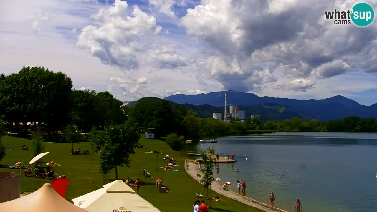 Webcam lago Velenje – Vista en directo desde Velenje Beach