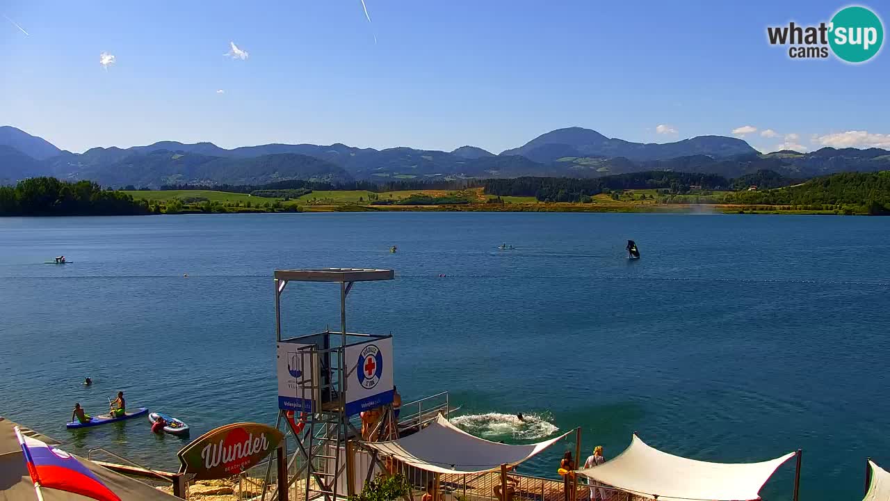 Webcam lago Velenje – Vista en directo desde Velenje Beach