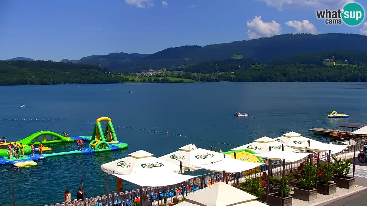Spletna kamera Velenjsko jezero – Pogled v živo z Velenjske plaže