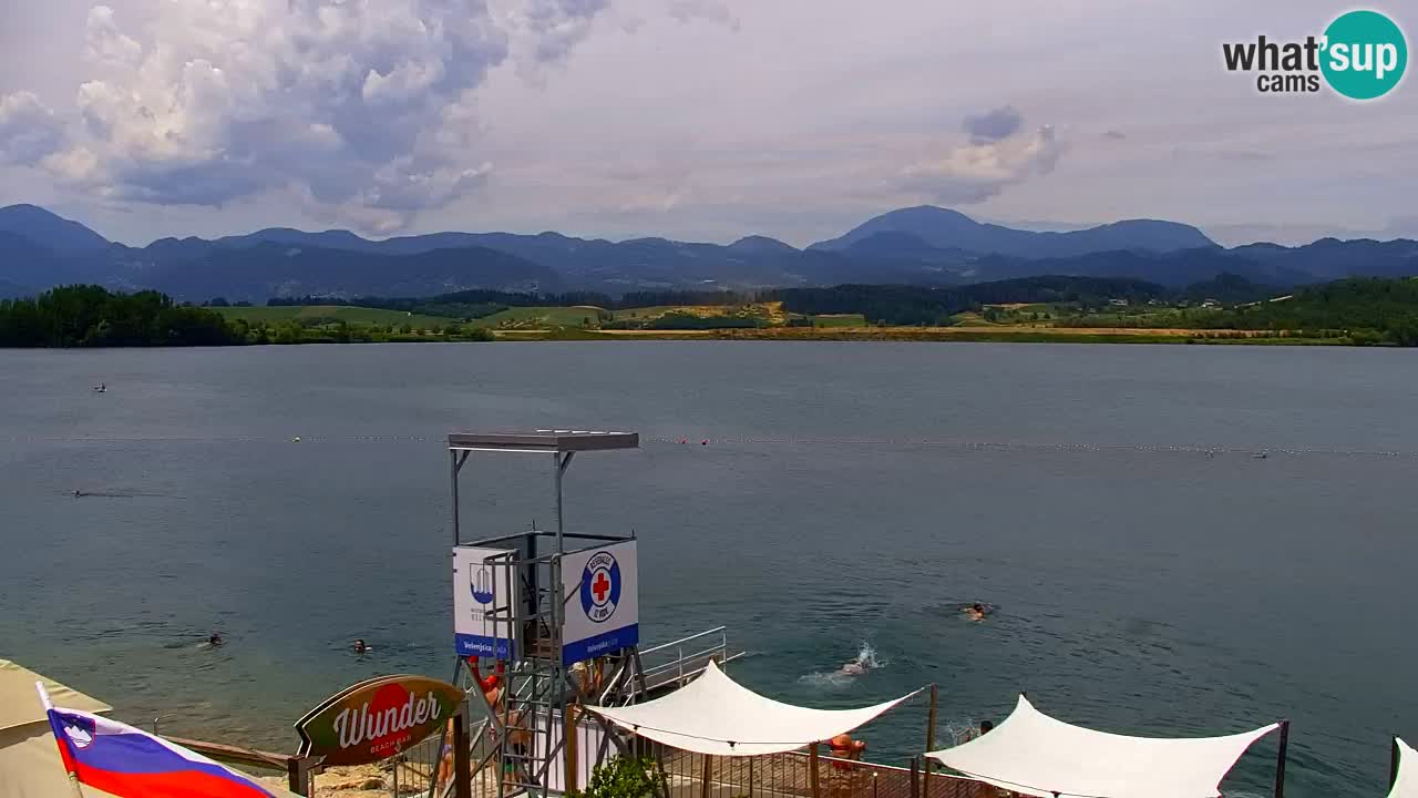 Webcam lac de Velenje – Vue en direct depuis Velenje Beach