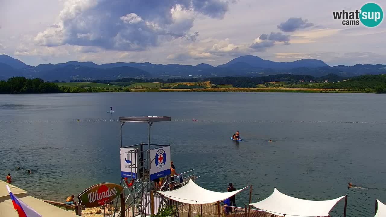 Webcam lago Velenje – Vista en directo desde Velenje Beach
