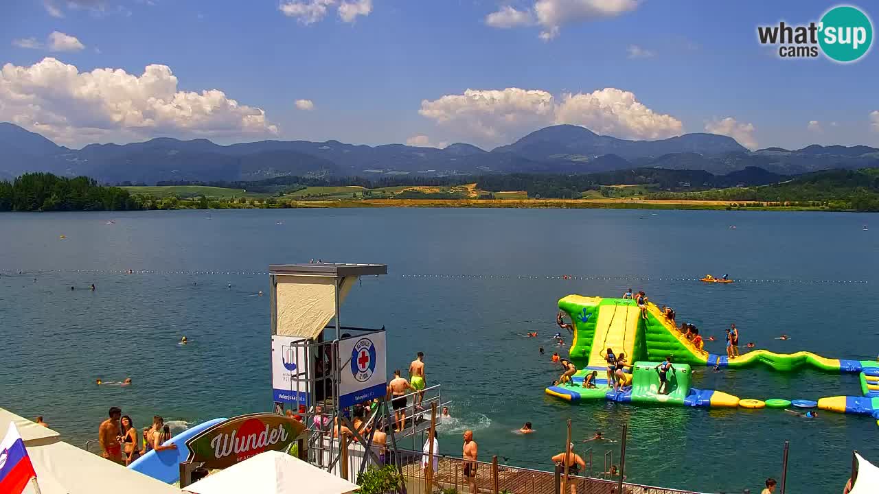 Webcam lac de Velenje – Vue en direct depuis Velenje Beach