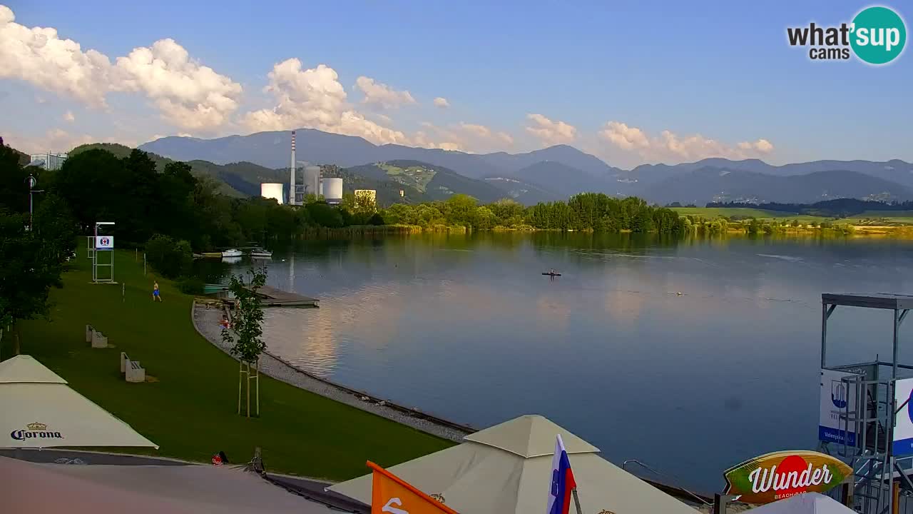 Webcam lago Velenje – Vista en directo desde Velenje Beach
