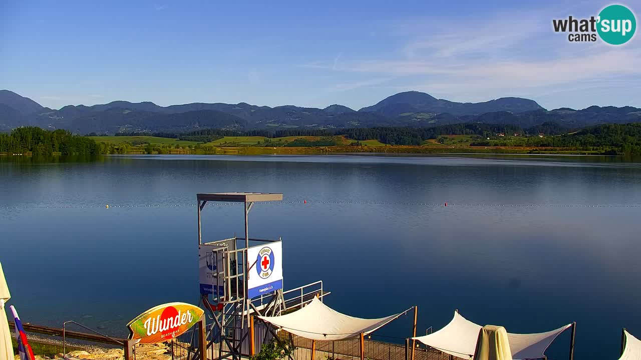 Webcam lago Velenje – Vista en directo desde Velenje Beach