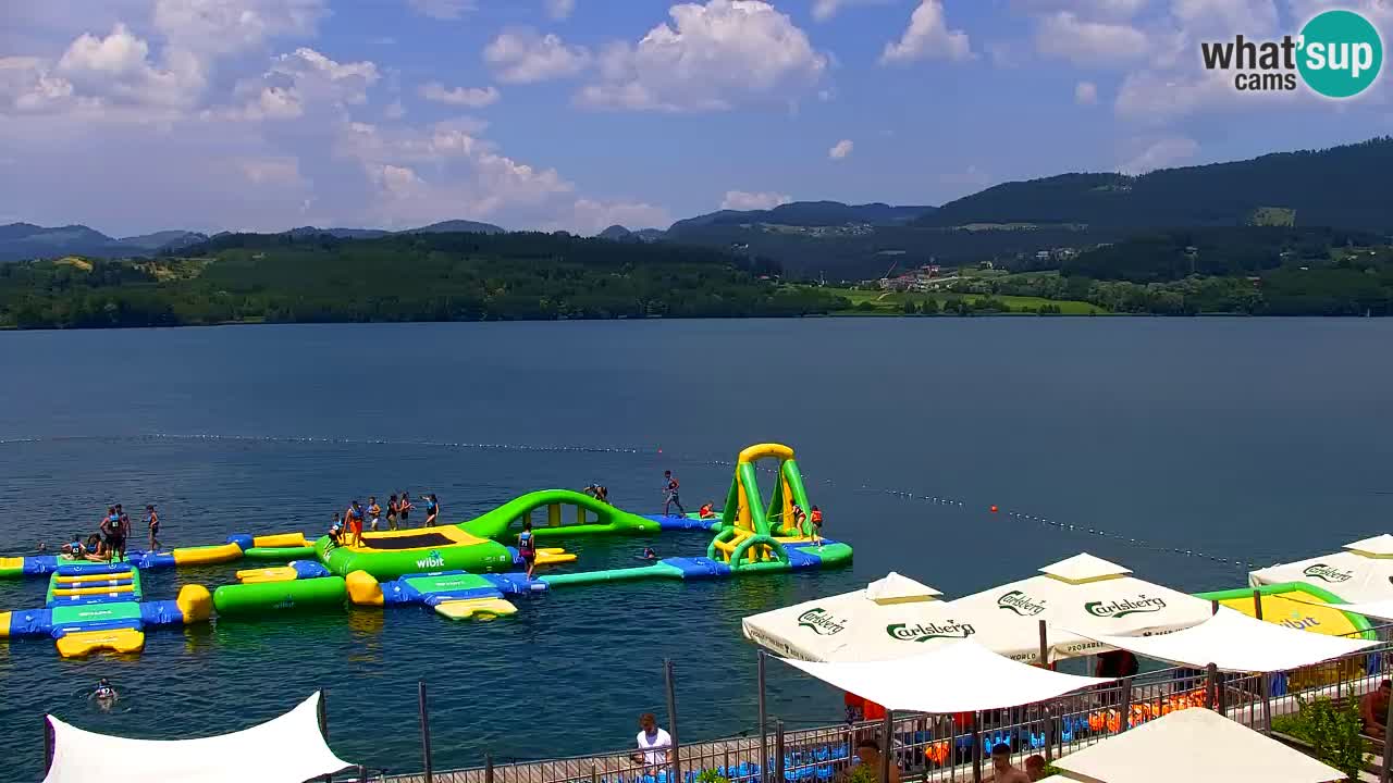 Spletna kamera Velenjsko jezero – Pogled v živo z Velenjske plaže