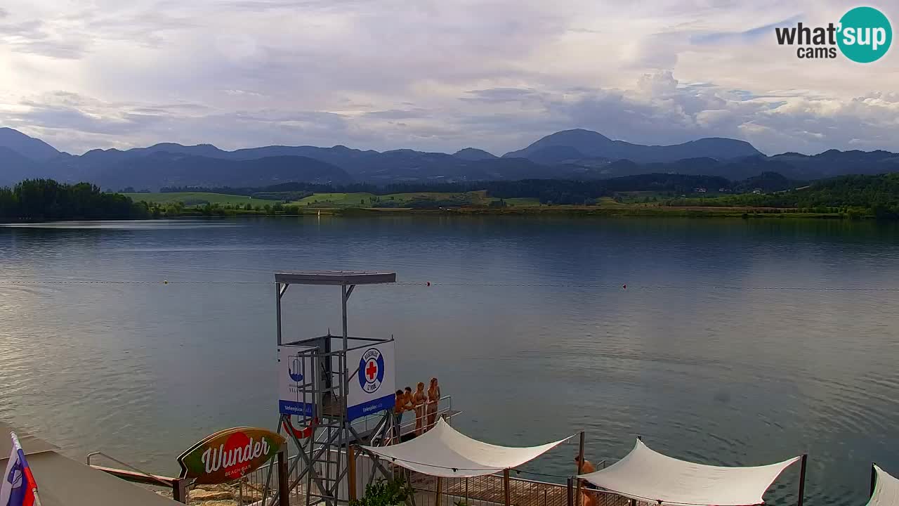 Webcam lago Velenje – Vista en directo desde Velenje Beach