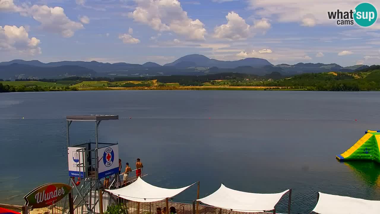 Webcam lago Velenje – Vista en directo desde Velenje Beach