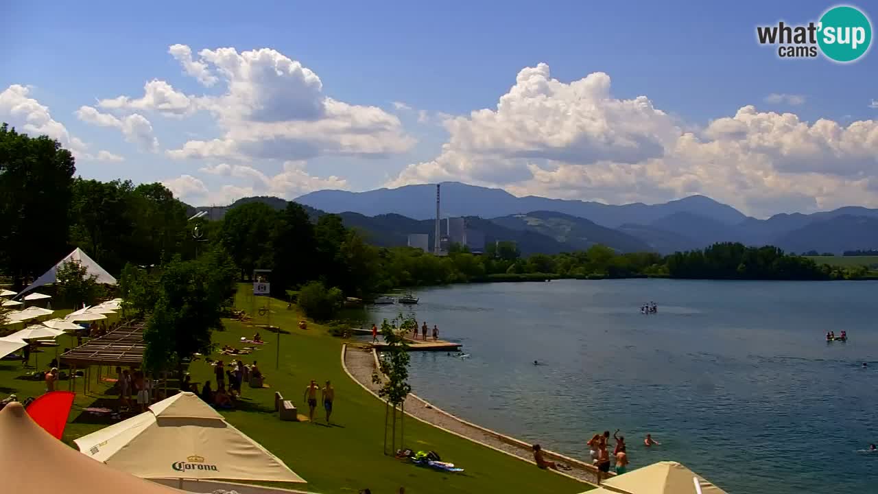 Webcam lago Velenje – Vista en directo desde Velenje Beach