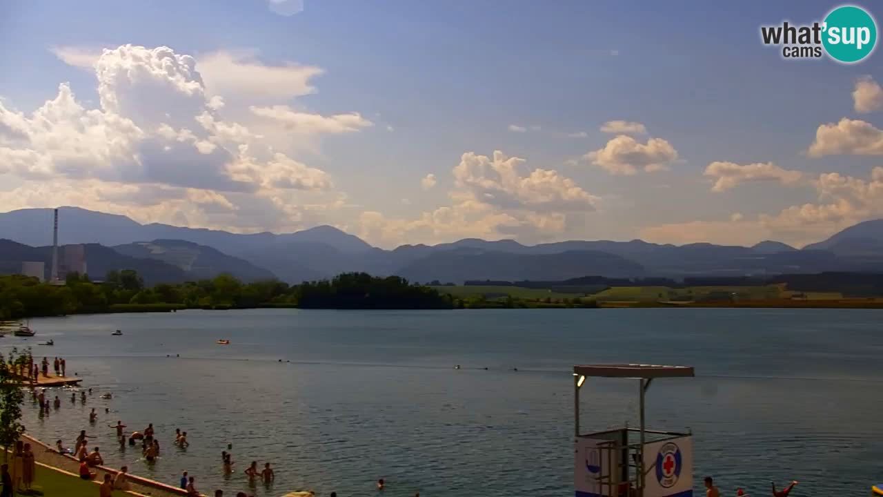 Webcam lac de Velenje – Vue en direct depuis Velenje Beach