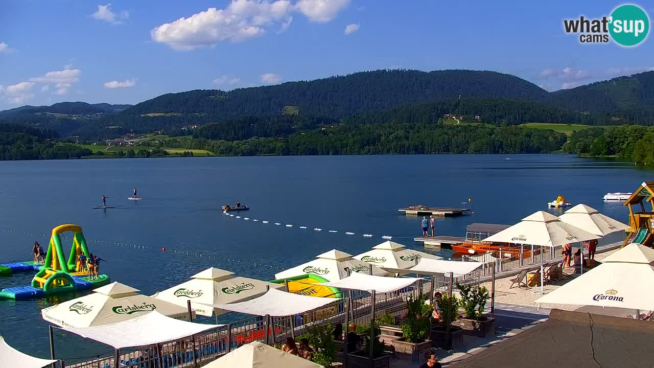 Spletna kamera Velenjsko jezero – Pogled v živo z Velenjske plaže