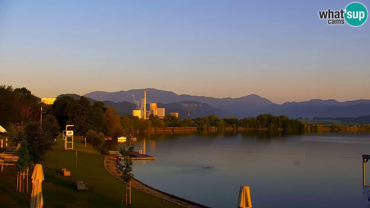 Webcam lago Velenje – Vista en directo desde Velenje Beach