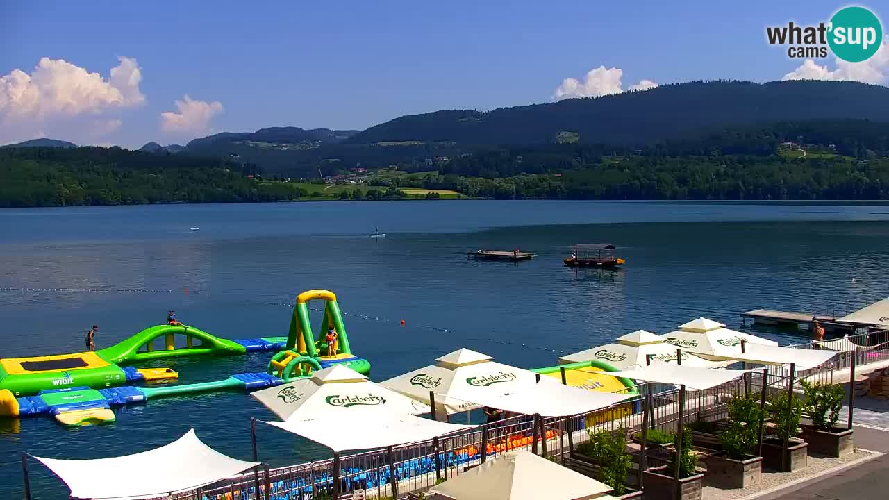 Spletna kamera Velenjsko jezero – Pogled v živo z Velenjske plaže