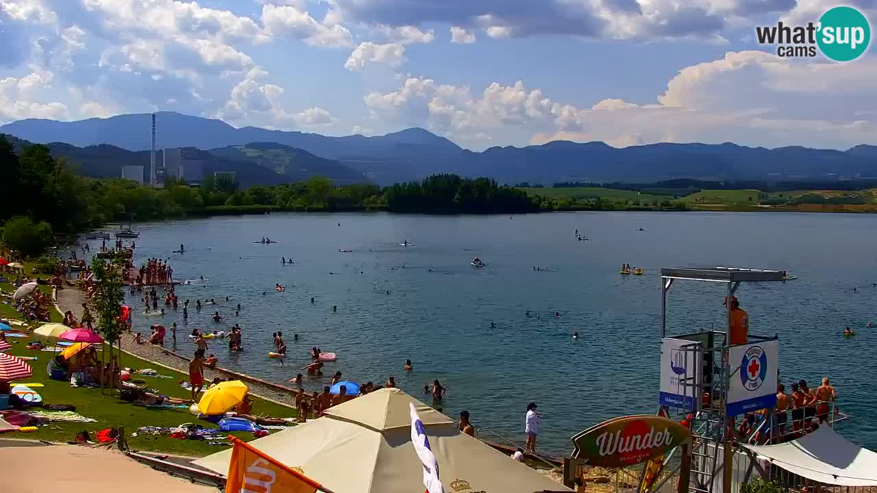 Webcam lac de Velenje – Vue en direct depuis Velenje Beach