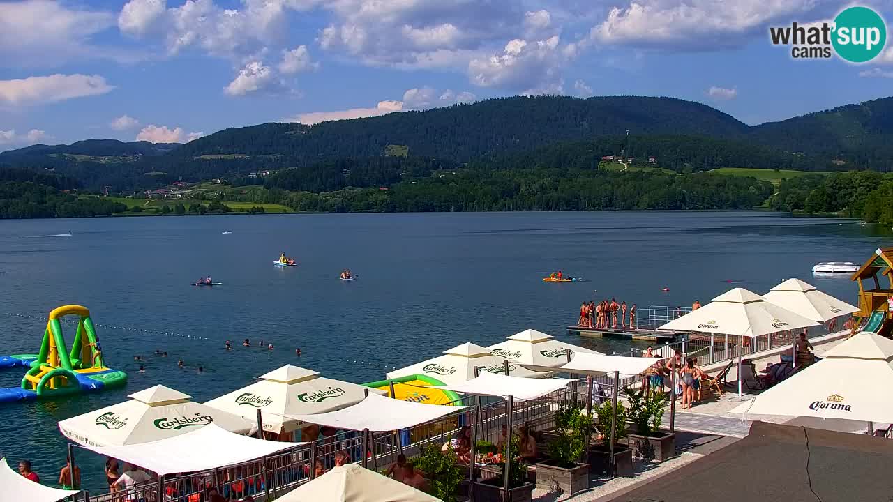 Spletna kamera Velenjsko jezero – Pogled v živo z Velenjske plaže