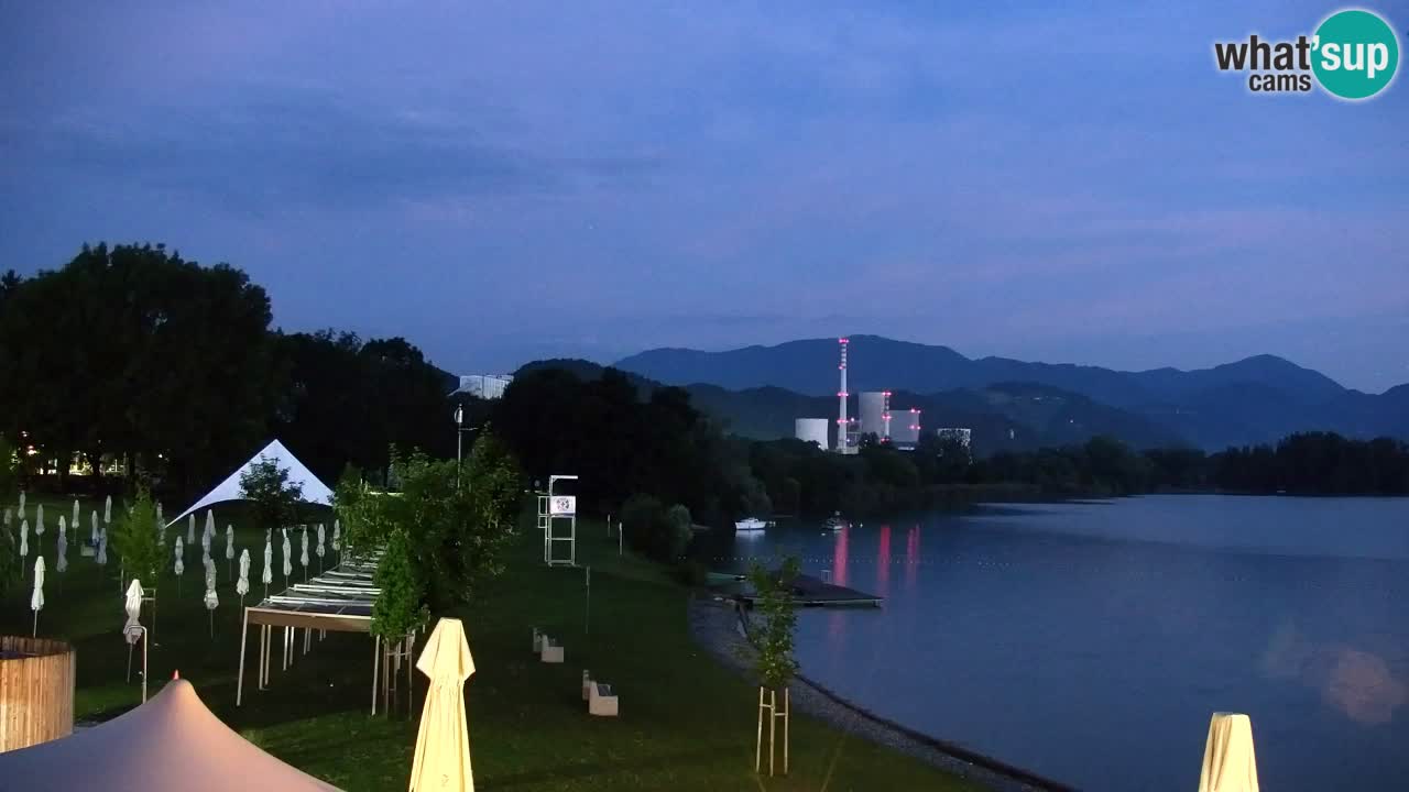 Webcam lago Velenje – Vista en directo desde Velenje Beach