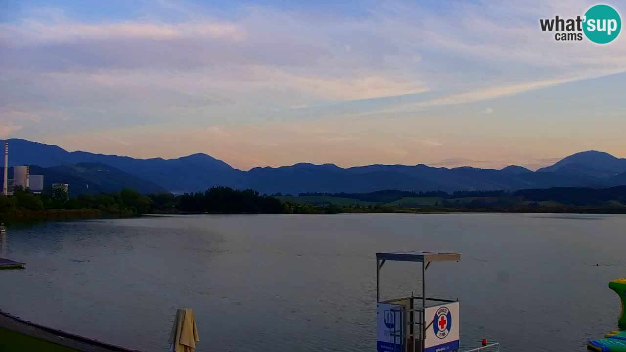 Webcam lac de Velenje – Vue en direct depuis Velenje Beach