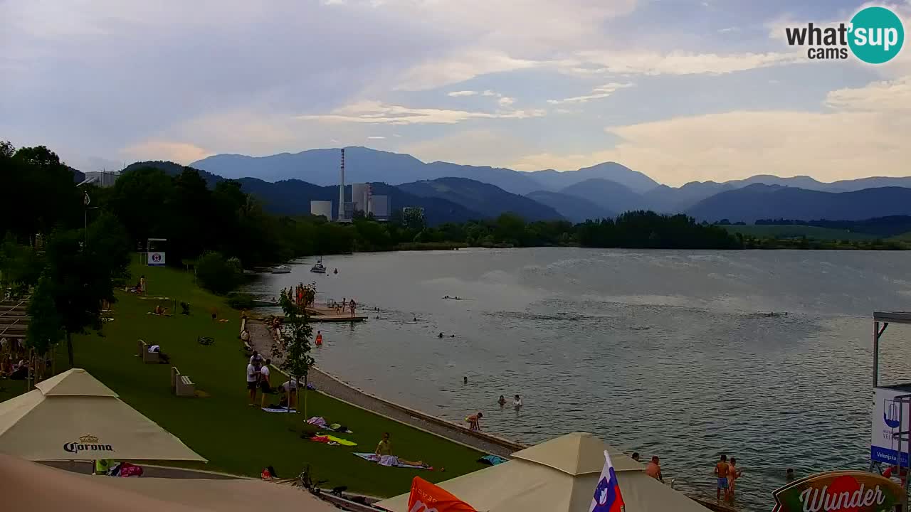 Webcam lac de Velenje – Vue en direct depuis Velenje Beach