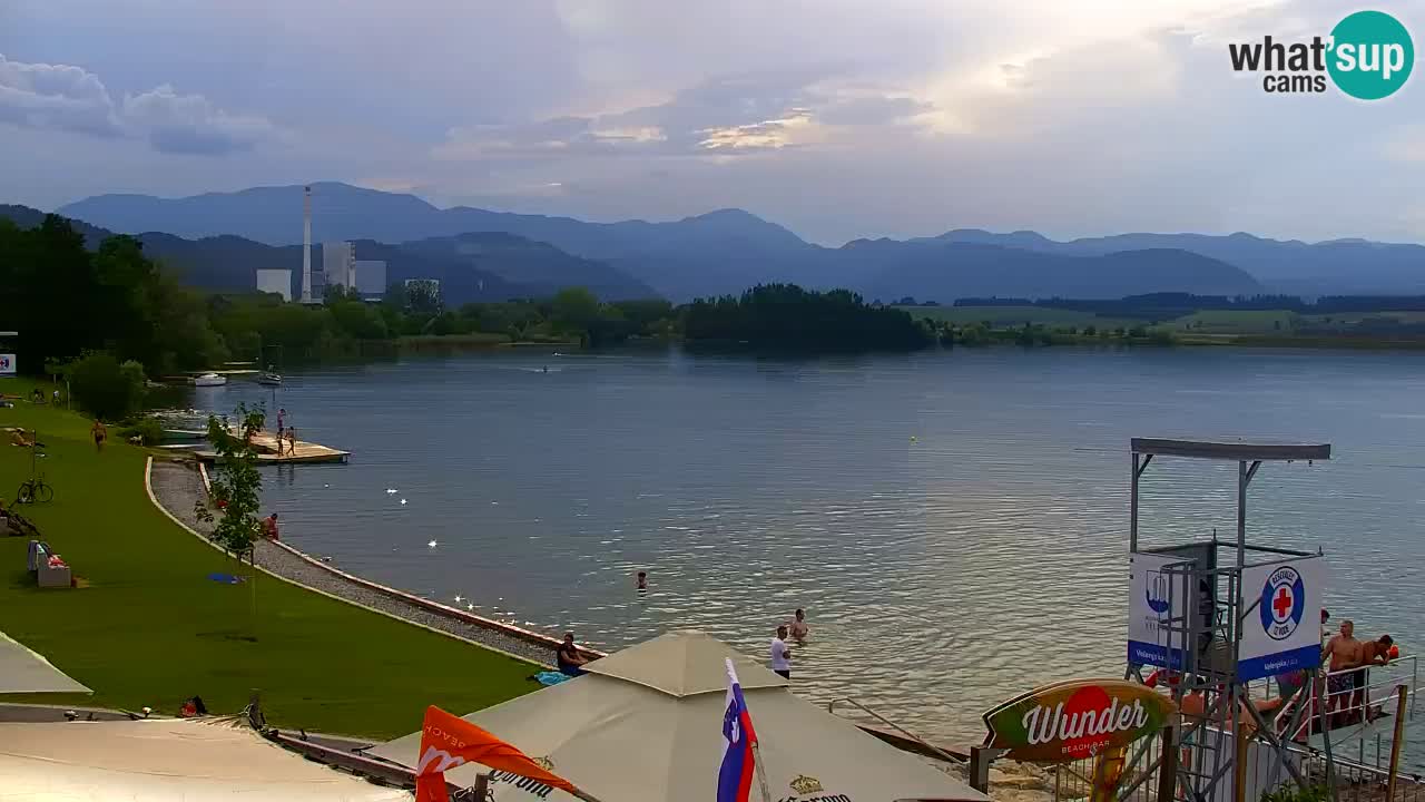 Webcam lago Velenje – Vista en directo desde Velenje Beach