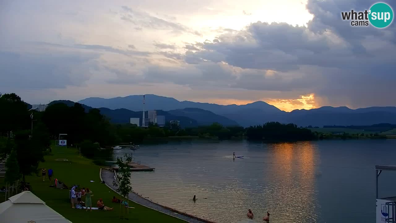 Webcam lago Velenje – Vista en directo desde Velenje Beach