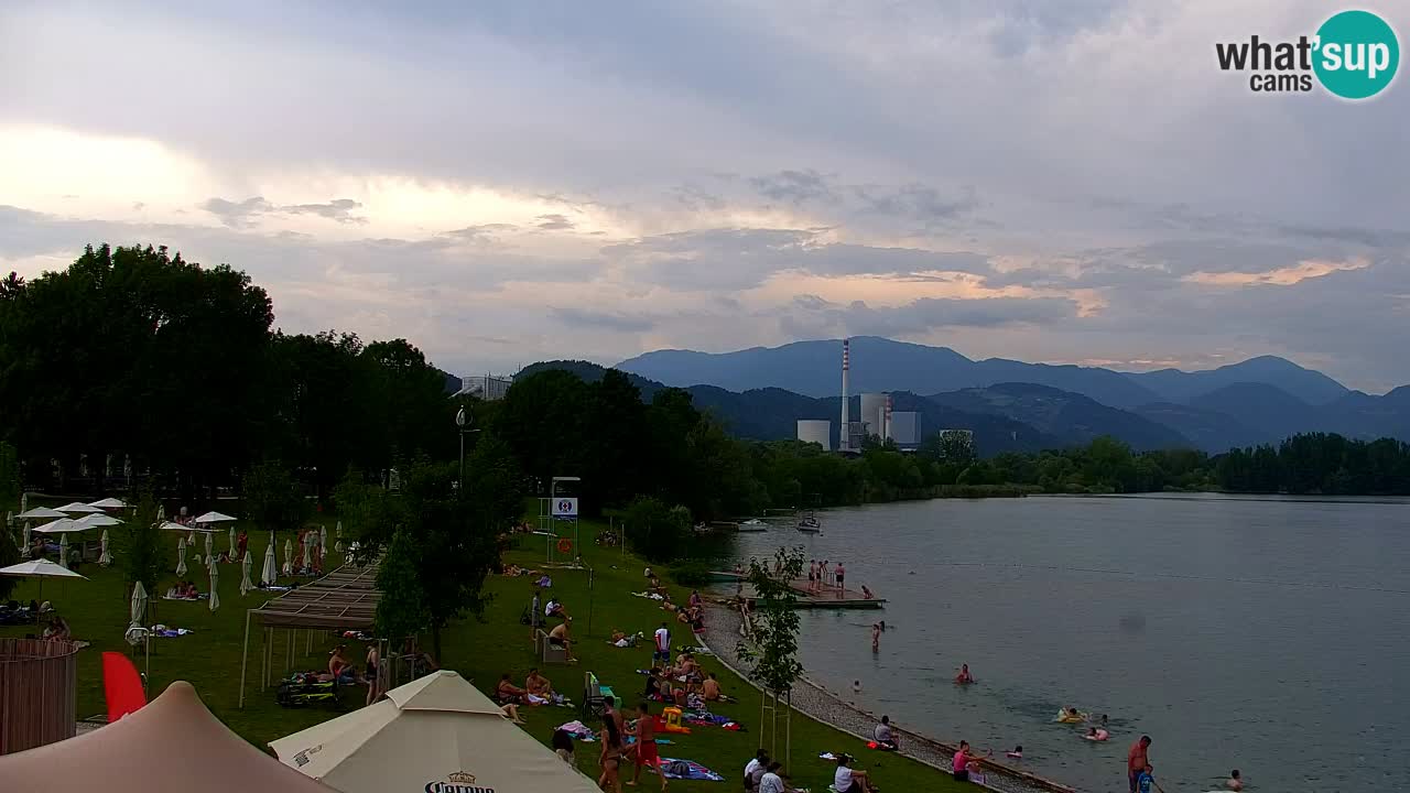 Webcam lago Velenje – Vista en directo desde Velenje Beach