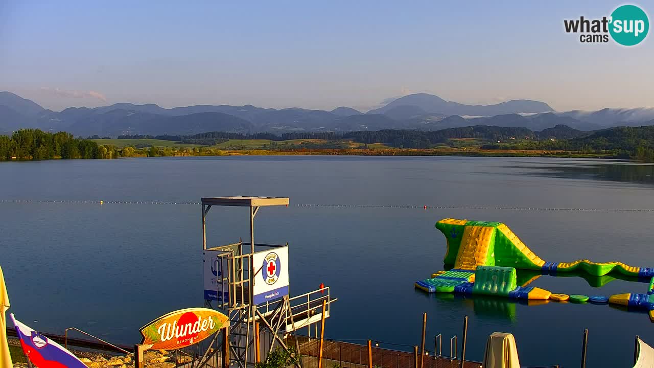 Webcam lago Velenje – Vista en directo desde Velenje Beach