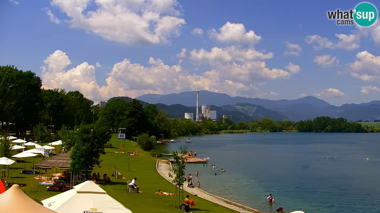 Webcam lac de Velenje – Vue en direct depuis Velenje Beach