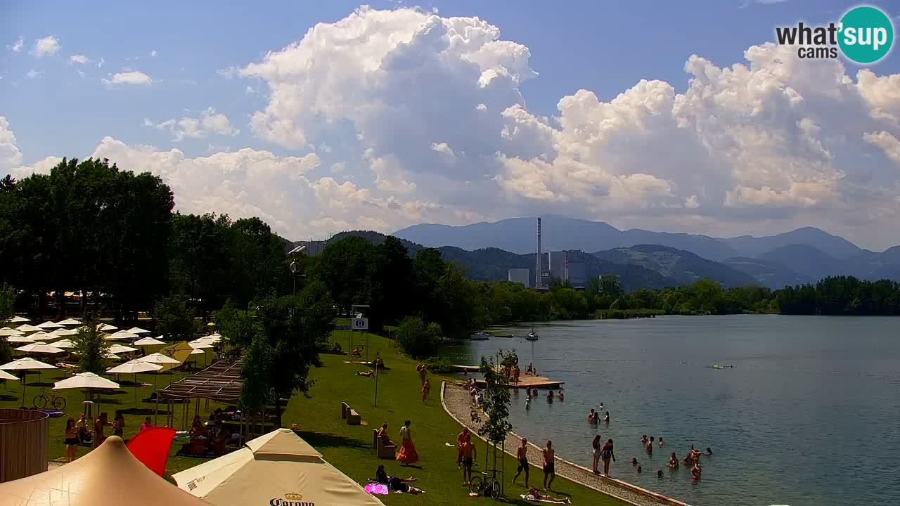 Webcam lago Velenje – Vista en directo desde Velenje Beach
