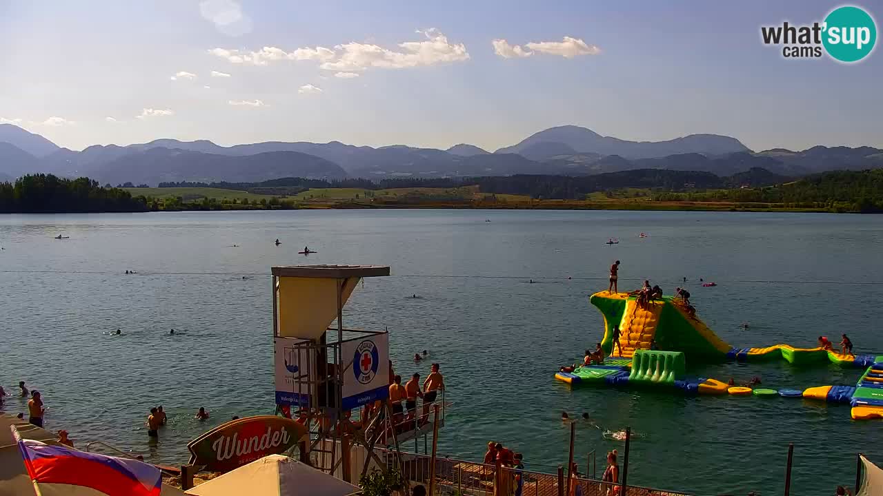 Webcam lac de Velenje – Vue en direct depuis Velenje Beach