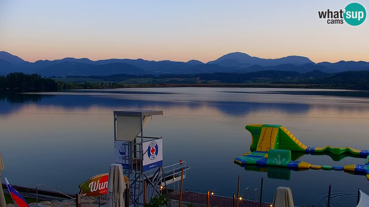 Webcam lago Velenje – Vista en directo desde Velenje Beach