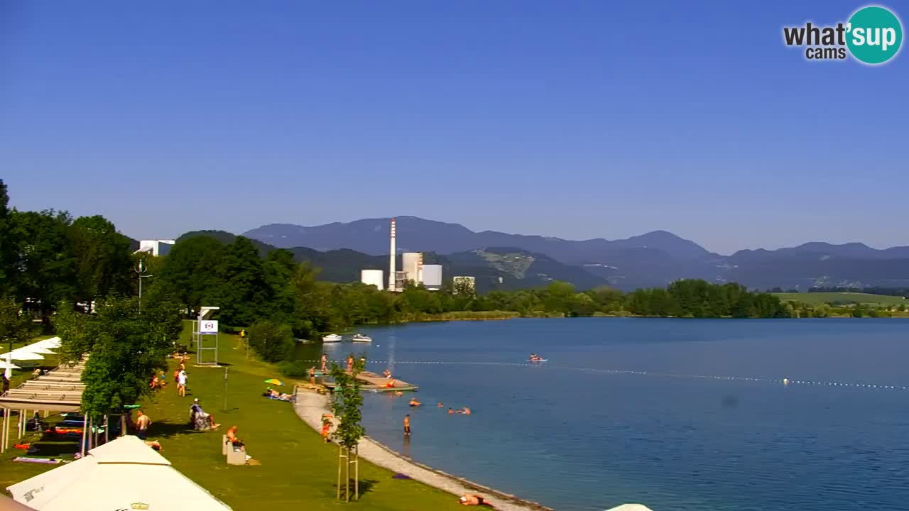 Webcam lago Velenje – Vista en directo desde Velenje Beach