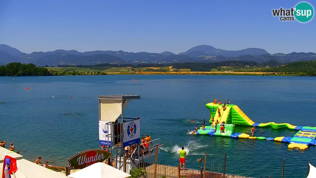 Web kamera Velenjsko jezero – Plaža Velenje uživo