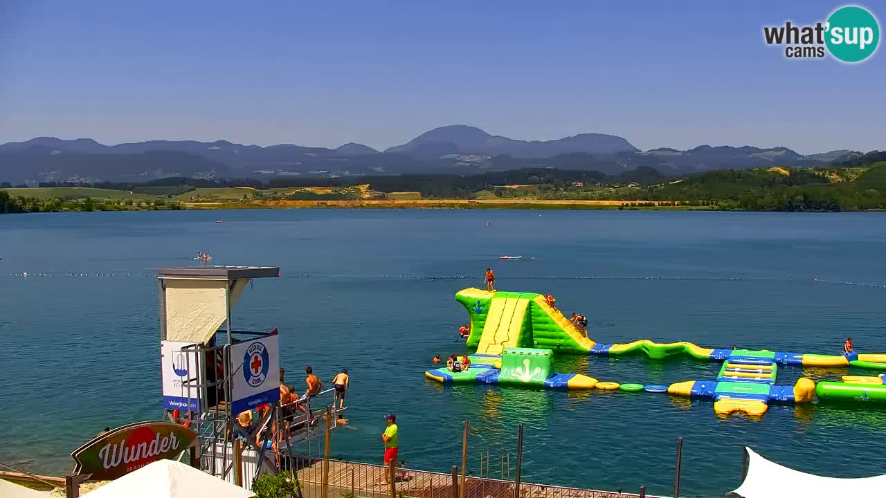 Webcam lago Velenje – Vista en directo desde Velenje Beach