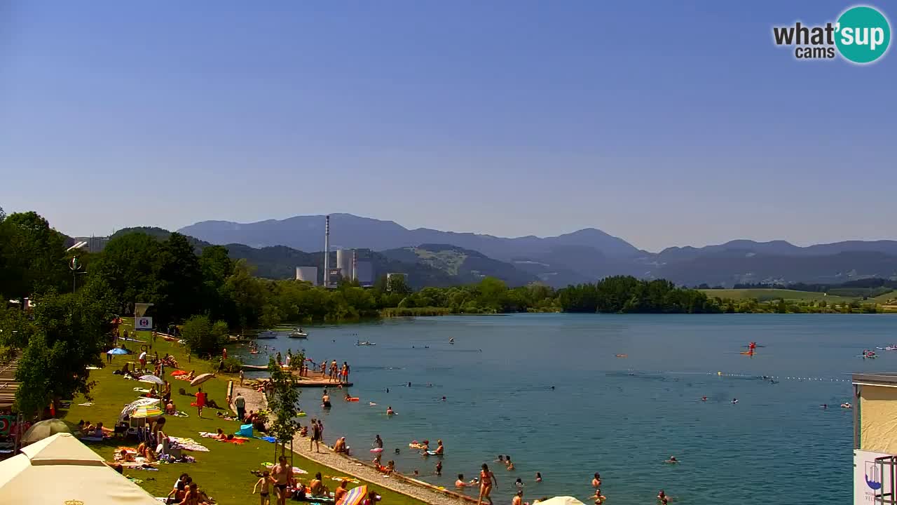 Webcam lac de Velenje – Vue en direct depuis Velenje Beach