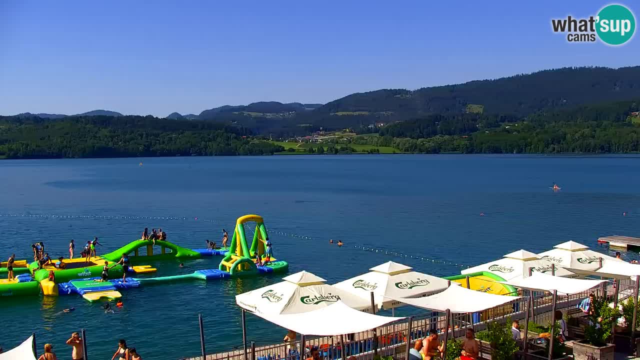 Spletna kamera Velenjsko jezero – Pogled v živo z Velenjske plaže