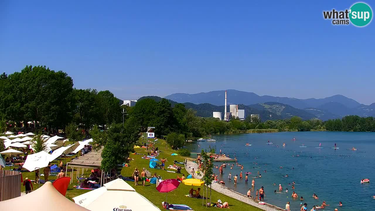 Webcam lac de Velenje – Vue en direct depuis Velenje Beach