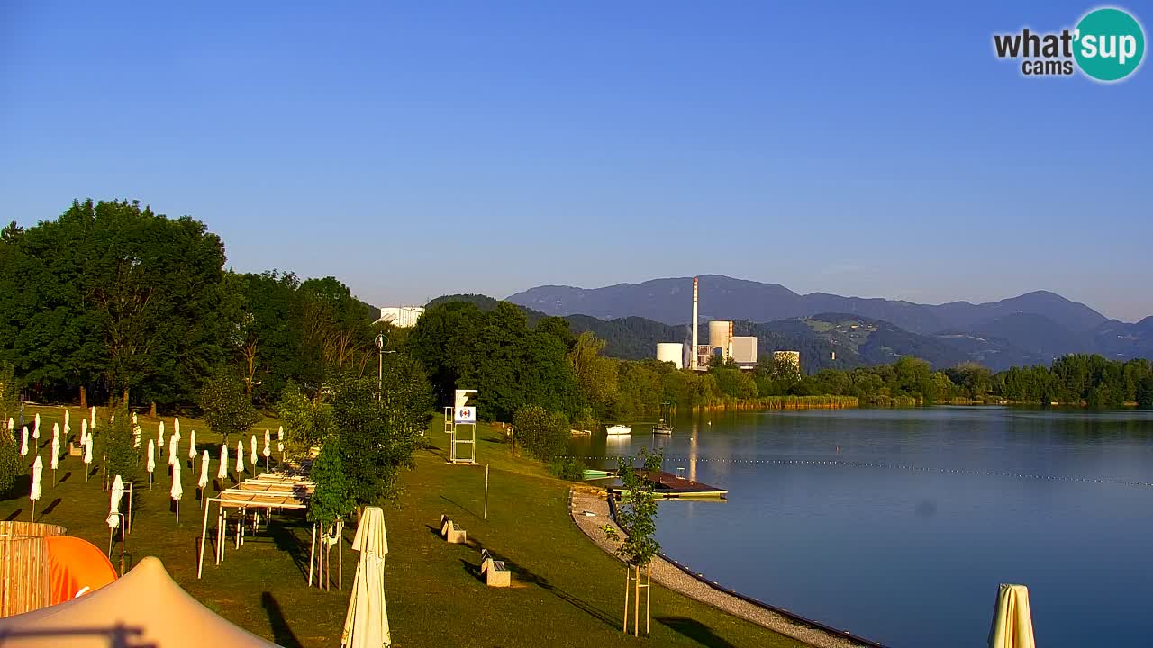 Webcam lago Velenje – Vista en directo desde Velenje Beach