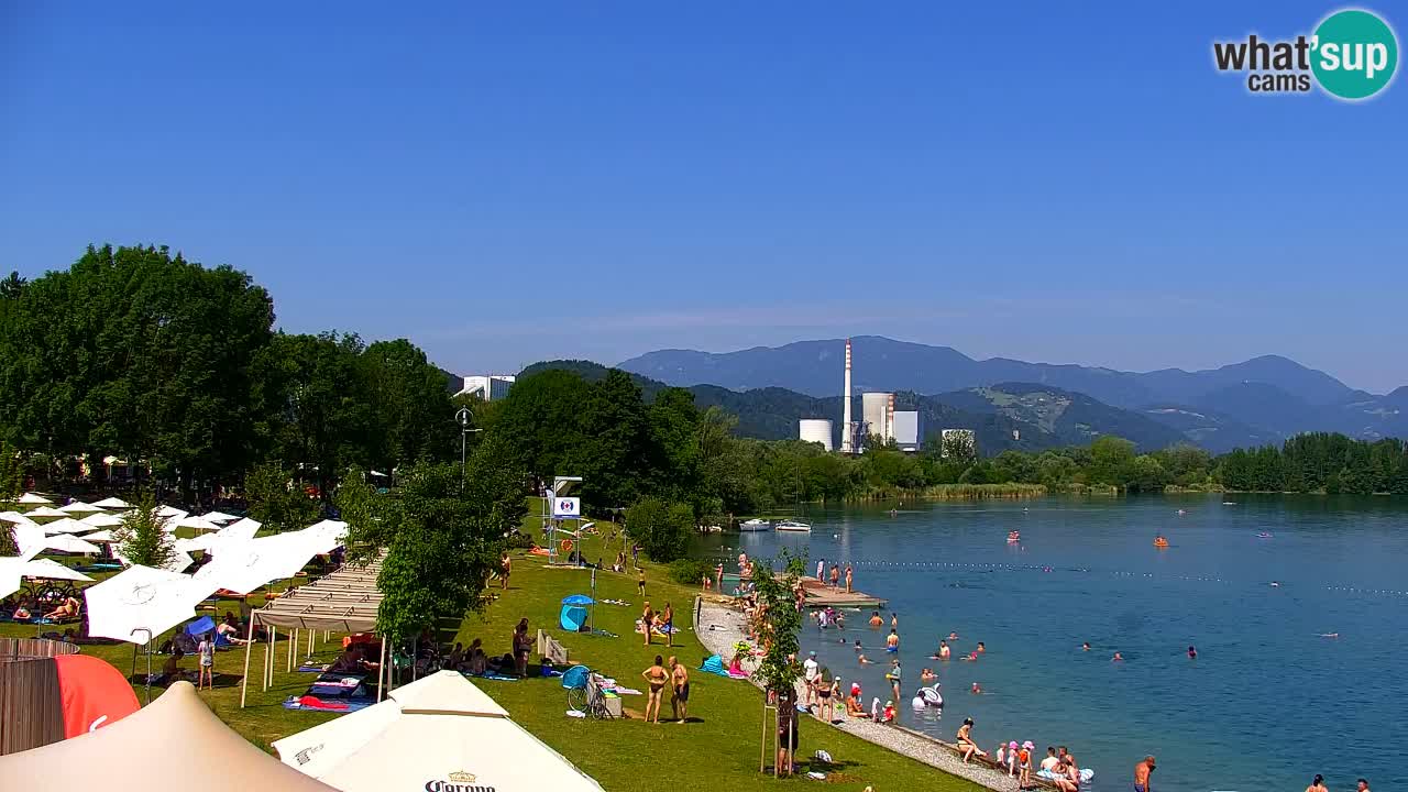 Webcam lac de Velenje – Vue en direct depuis Velenje Beach