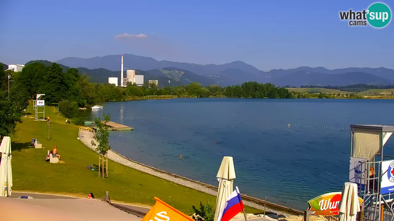 Web kamera Velenjsko jezero – Plaža Velenje uživo