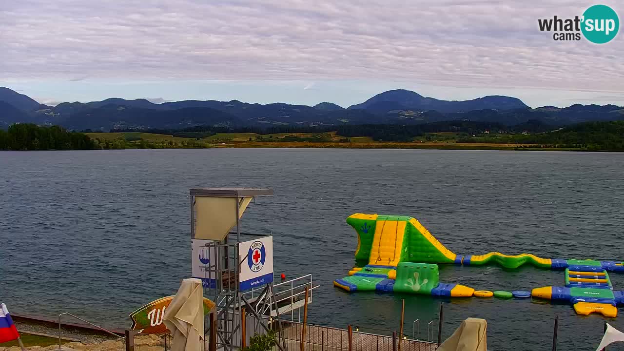 Webcam lac de Velenje – Vue en direct depuis Velenje Beach